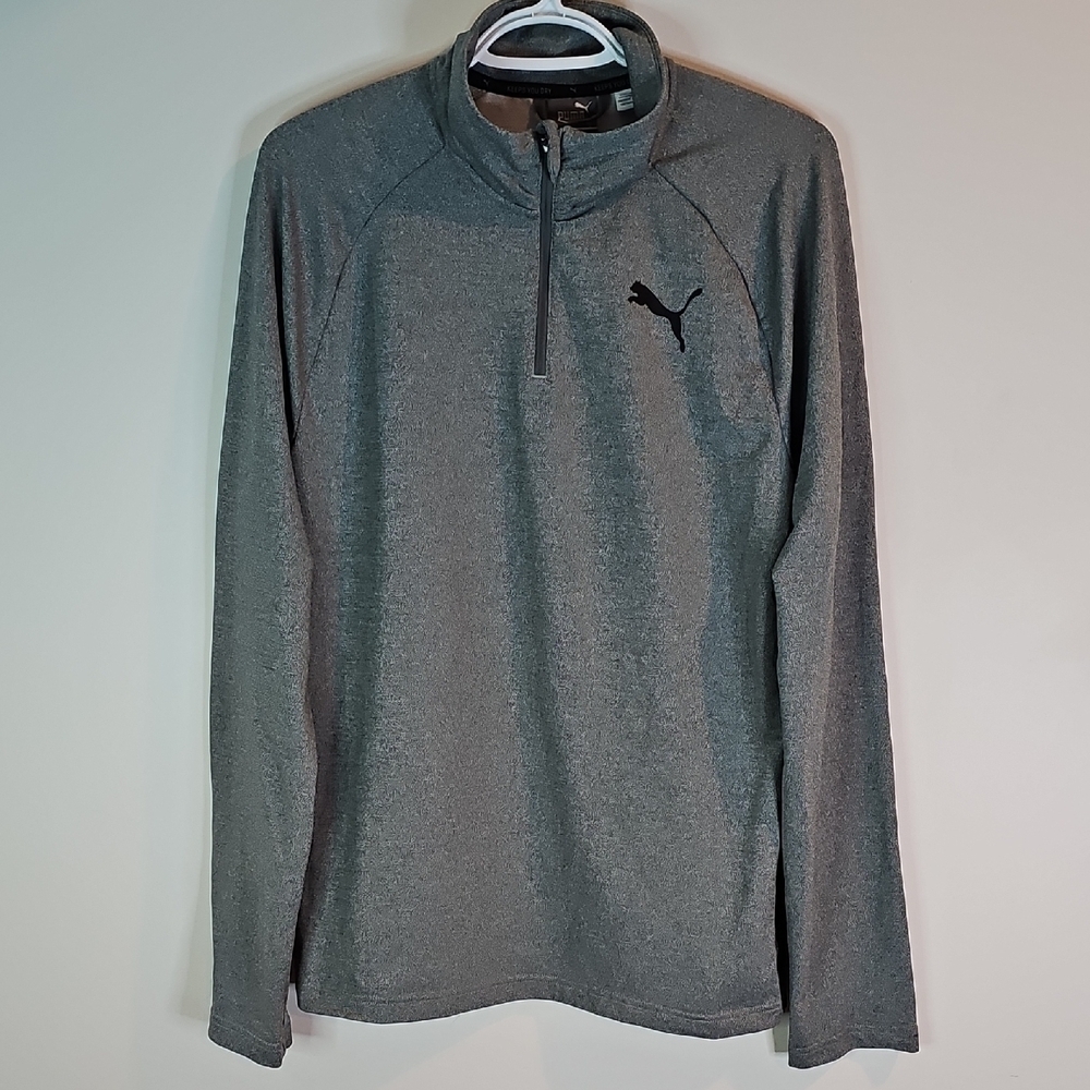 Puma Medium Charcoal Gray Athletic Pullover